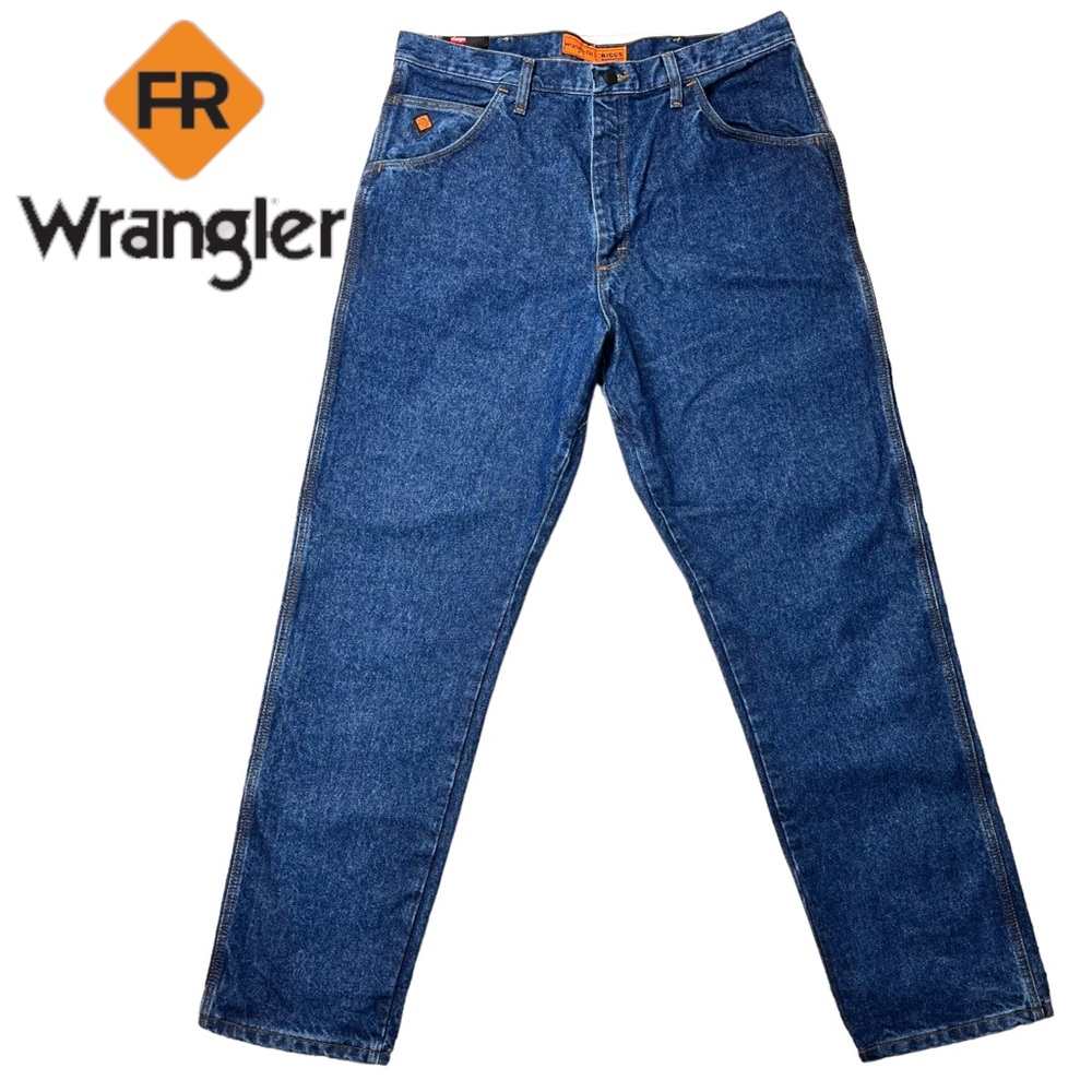 Wrangler Flame Resistant HCR 2 NFPA 2112 Relaxed Blue Jeans Men’s 38 x 34